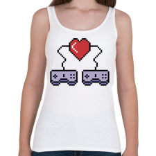 PRINTFASHION I love video games, retro - Női atléta - Fehér női trikó