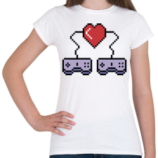 PRINTFASHION I love video games, retro - Női póló - Fehér női póló
