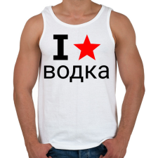 PRINTFASHION I love Vodka 2 - Férfi atléta - Fehér atléta, trikó