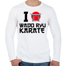 PRINTFASHION I love Wado Ryu Karate - Férfi hosszú ujjú póló - Fehér férfi póló