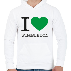 PRINTFASHION I love Wimbledon - Férfi kapucnis pulóver - Fehér