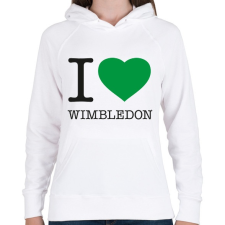 PRINTFASHION I love Wimbledon - Női kapucnis pulóver - Fehér női pulóver, kardigán
