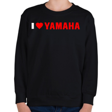 PRINTFASHION I love Yamaha - Gyerek pulóver - Fekete