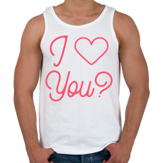 PRINTFASHION I love you - Férfi atléta - Fehér