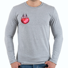 PRINTFASHION I love you - Férfi hosszú ujjú póló - Sport szürke férfi póló