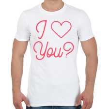 PRINTFASHION I love you - Férfi póló - Fehér férfi póló