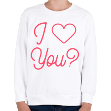 PRINTFASHION I love you - Gyerek pulóver - Fehér gyerek pulóver, kardigán