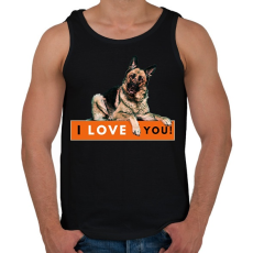 PRINTFASHION I LOVE YOU (NÉMETJUHÁSZ) - Férfi atléta - Fekete