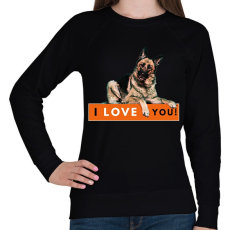 PRINTFASHION I LOVE YOU (NÉMETJUHÁSZ) - Női pulóver - Fekete