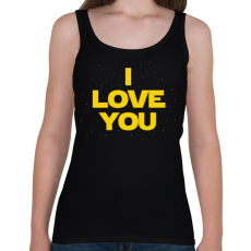PRINTFASHION I LOVE YOU - Női atléta - Fekete