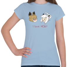 PRINTFASHION I love you - Női póló - Világoskék
