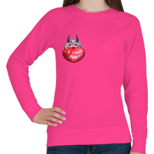 PRINTFASHION I love you - Női pulóver - Fukszia női pulóver, kardigán