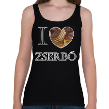 PRINTFASHION I love zserbó - Női atléta - Fekete női trikó