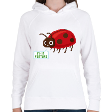 PRINTFASHION I'm a feature - Női kapucnis pulóver - Fehér női pulóver, kardigán