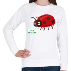 PRINTFASHION I'm a feature - Női pulóver - Fehér