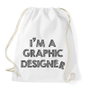 PRINTFASHION I'm a graphic designer - Sportzsák, Tornazsák - Fehér