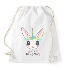 PRINTFASHION I'm a unicorn - Sportzsák, Tornazsák - Fehér tornazsák