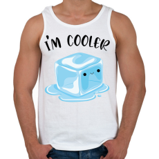PRINTFASHION I'm cooler - Férfi atléta - Fehér