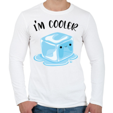 PRINTFASHION I'm cooler - Férfi hosszú ujjú póló - Fehér férfi póló