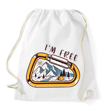 PRINTFASHION I'm free - Túrázós - Sportzsák, Tornazsák - Fehér tornazsák
