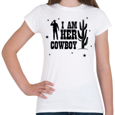 PRINTFASHION I'm her cowboy - Női póló - Fehér női póló
