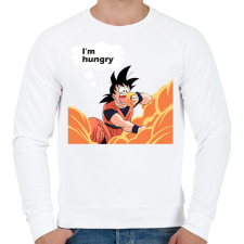 PRINTFASHION I'm hungry - Férfi pulóver - Fehér férfi pulóver, kardigán