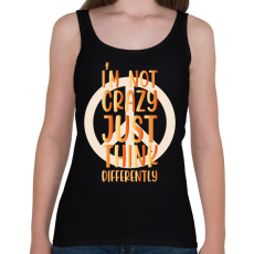 PRINTFASHION I'm not crazy - Hippie - Női atléta - Fekete