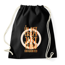 PRINTFASHION I'm not crazy - Hippie - Sportzsák, Tornazsák - Fekete tornazsák