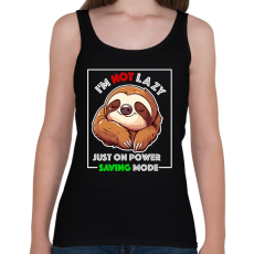 PRINTFASHION I'm Not Lazy Lajhár  - Női atléta - Fekete