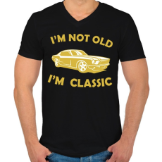 PRINTFASHION I'm not old - Férfi V-nyakú póló - Fekete