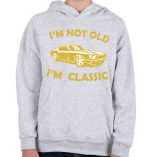 PRINTFASHION I'm not old - Gyerek kapucnis pulóver - Sport szürke gyerek pulóver, kardigán