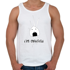 PRINTFASHION I'm Onigiri - Férfi atléta - Fehér atléta, trikó