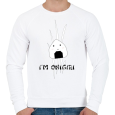 PRINTFASHION I'm Onigiri - Férfi pulóver - Fehér