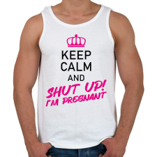 PRINTFASHION I'm pregnant - Férfi atléta - Fehér atléta, trikó