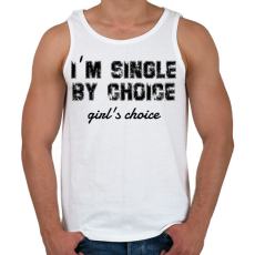 PRINTFASHION I'm single by choice - black - Férfi atléta - Fehér