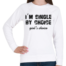 PRINTFASHION I'm single by choice - black - Női pulóver - Fehér