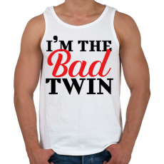PRINTFASHION I'm the bad twin - Férfi atléta - Fehér