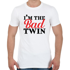 PRINTFASHION I'm the bad twin - Férfi póló - Fehér férfi póló