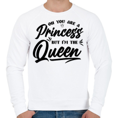 PRINTFASHION I'm the Queen - Férfi pulóver - Fehér