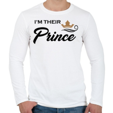 PRINTFASHION I'M THEIR PRINCE - Férfi hosszú ujjú póló - Fehér férfi póló