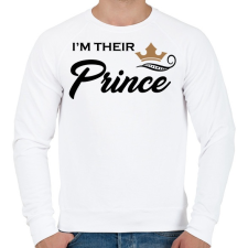 PRINTFASHION I'M THEIR PRINCE - Férfi pulóver - Fehér férfi pulóver, kardigán