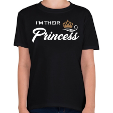 PRINTFASHION I'M THEIR PRINCESS - Gyerek póló - Fekete gyerek póló