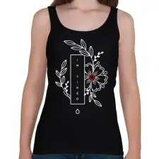 PRINTFASHION I'm tired  - Női atléta - Fekete női trikó