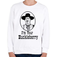 PRINTFASHION I'm Your Huckleberry - Gyerek pulóver - Fehér