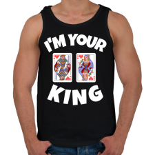PRINTFASHION i'M YOUR KING - Férfi atléta - Fekete atléta, trikó