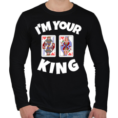 PRINTFASHION i'M YOUR KING - Férfi hosszú ujjú póló - Fekete