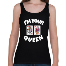 PRINTFASHION I'M YOUR QUEEN - Női atléta - Fekete női trikó