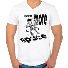PRINTFASHION I need more space - Férfi V-nyakú póló - Fehér férfi póló