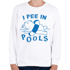 PRINTFASHION I pee in pools - Gyerek pulóver - Fehér