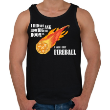 PRINTFASHION I said I cast Fireball - Férfi atléta - Fekete atléta, trikó